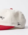 Parra Big News 6 Panel Hat, white / dark red