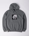 Parra Get On The Donkey Hooded Sweatshirt, washed grey
