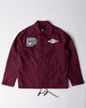 Parra Midnight Surprise Coach Jacket, burgundy.
