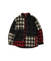 Manastash Patched Flannel Shirt, navy