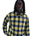 Nike SB Flannel Shirt 'Koston', obsidian / speed yellow