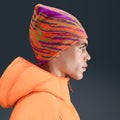 Nike ACG Big Bend Beanie, safety orange / vivid purple