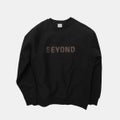 Beyond Brand Text Logo Premium Crew, black / cappuccino