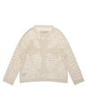Racer Cross Net Sweater, beige