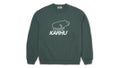 Karhu Basic Logo Sweatshirt, dark forest / bright white.