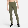 Nike WMNS Dri-Fit One Mid-Rise Leggings, medium olive / white