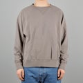 Edwin Raglan-sleeve Crewneck, grey / dye ozone