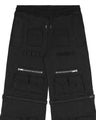 Racer Convertible Utility Sweatpants, black