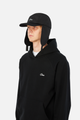 Dime Cursive Earflap Cap, black