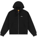 Dime Cursive Small Logo Zip Hoodie, black