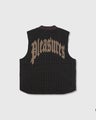 PLEASURES Horns Reversible Denim Vest, brown