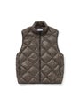 thisisneverthat PERTEX Light Down Hooded Vest, brown