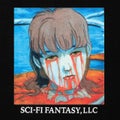 Sci-Fi Leaking Eyes Tee, black