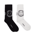 Makia Dizzy socks 2-pack, black / white