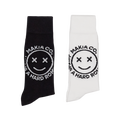 Makia Dizzy socks 2-pack, black / white
