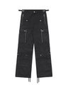 Racer Cargo Coated Pants, black