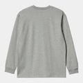 Carhartt L/S Chase tee, grey heather / gold