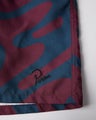 Parra Splashed Swim Shorts, burgundy