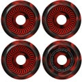 Spitfire f4 99A OG Classics Swirl, black / red.