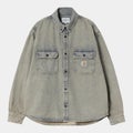 Carhartt Tigan Shirt Jacket, blue / leather.