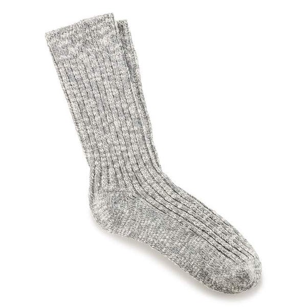 Birckenstock Cotton Slub Socks, grey / white