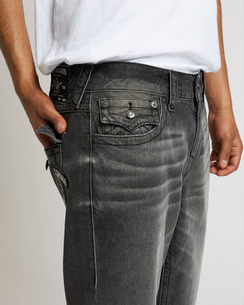 True Religion Ricky SN Embroided Bandana, compass trail black wash