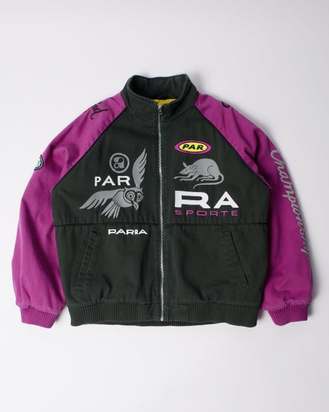 Parra Owl Meets Rat Racing Jacket, purple pink