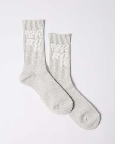 Parra Error Logo Crew Socks, grey