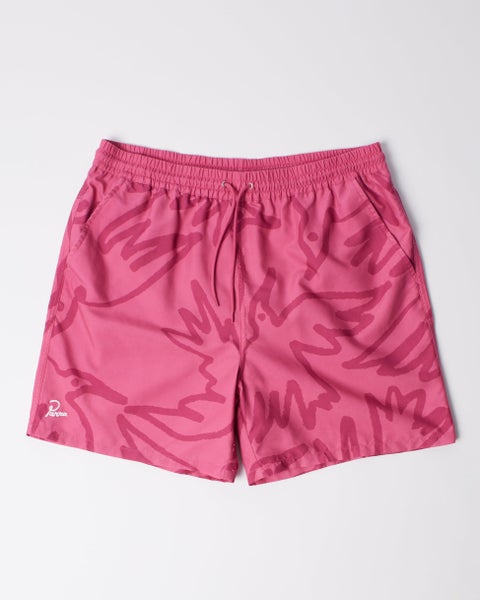 Parra Birds Fly Free Swim Shorts, pink