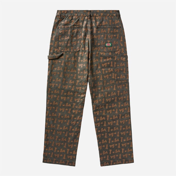 Bronze X Ice Cream Hardware Carpenter Pants, brown AOP pattern