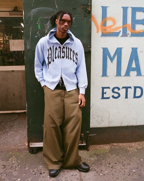 Pleasures Twitch Zip Hood, powder blue