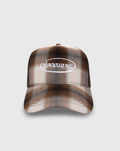 Pleasures Happier Plaid Trucker, brown