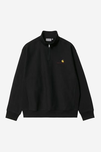 Carhartt Half Zip American Script Sweat, black