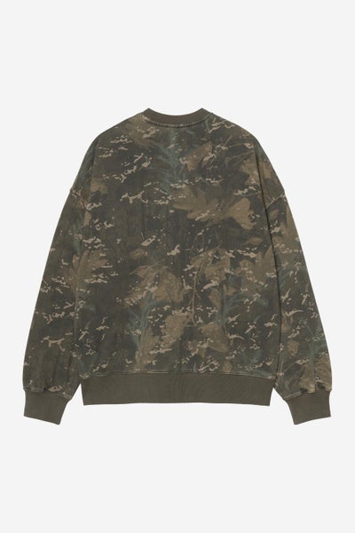 Carhartt Benton Sweatshirt, camo combi / green garment dyed