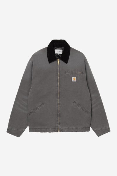 Carhartt OG Detroit Jacket (Winter), graphite / black (stone canvas)
