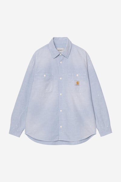 Carhartt L/S Painter Shirt, blue worn used wash