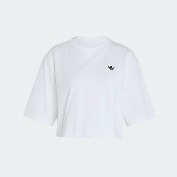 adidas Essentials Crop Tee, white