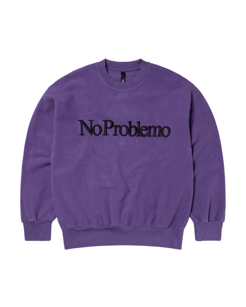 No Problemo Reverse Fleece Sweater, lilac