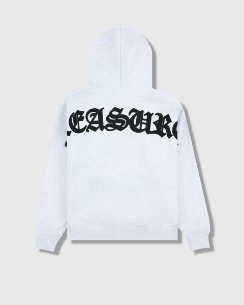 Pleasures Neural Applique Ziphood, heather grey / black