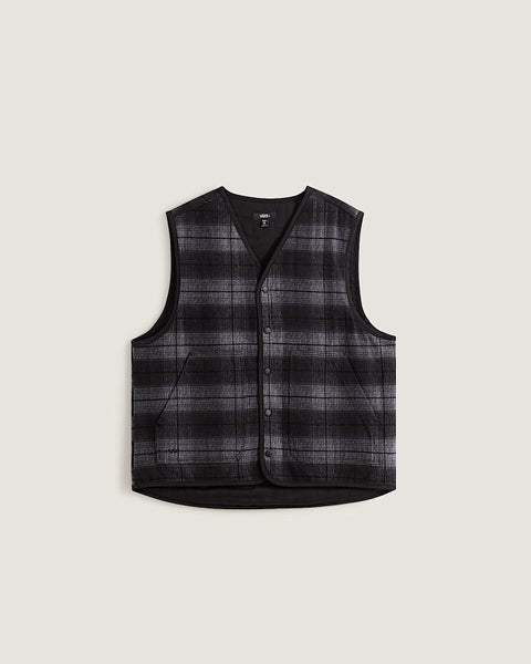 Vans Homecoming Plaid Vest, asphalt