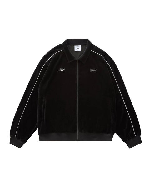 New Balance X Grand Collection Velour Track Jacket, black