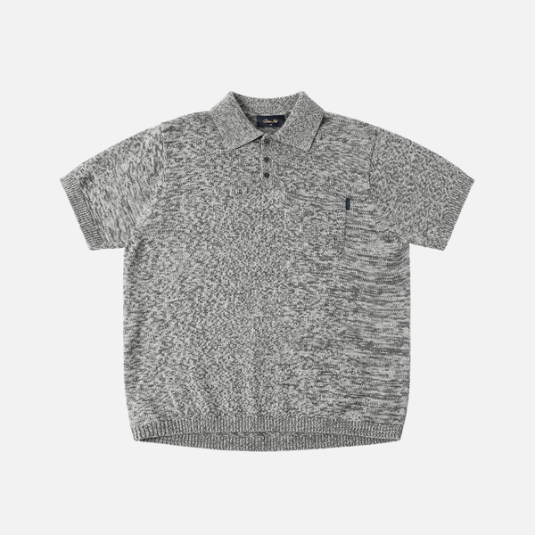 Dime Knitted Polo Shirt, grey