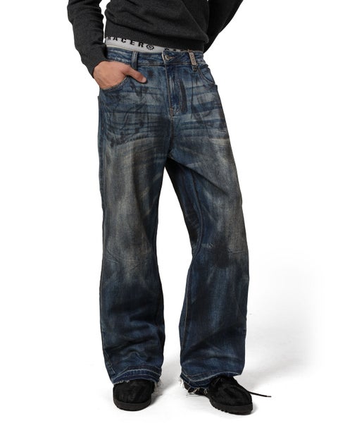 Racer Overpainted Denim, blue