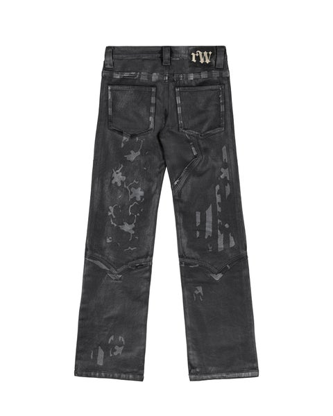 Racer Waxed Flag Jeans, black Beyond