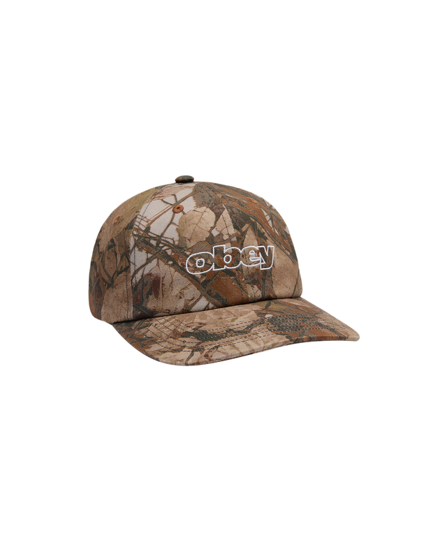 Obey Slanted 6-panel Cap, fence camo