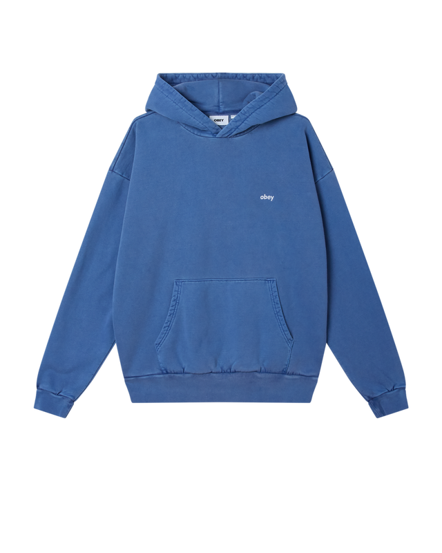 Obey Lowercase Pigment Pullover Hood, electic indigo