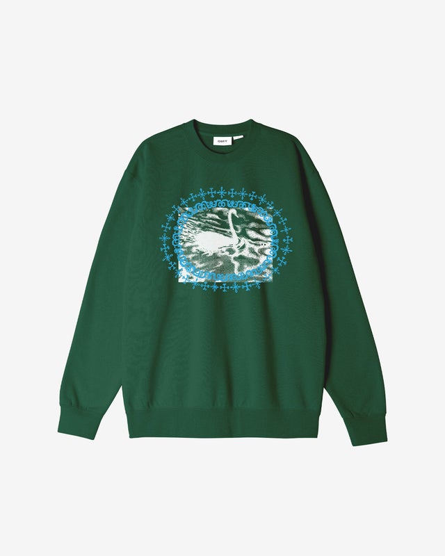 Obey Mystic Powers Premium Crewneck, moss green