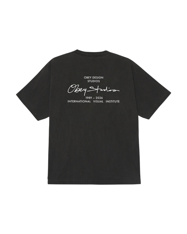 Obey Institute Pigment Tee, dusty black