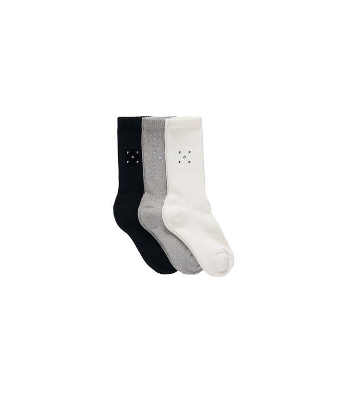 Pop Socks 3-pack, black / grey / white
