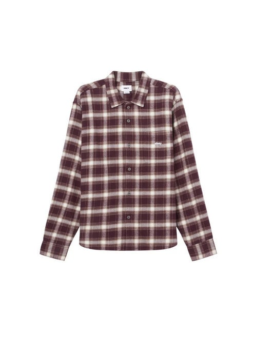 Obey Reason Woven Shirt, plum perfect multi